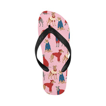 Load image into Gallery viewer, Greyhounds in Festive Winter Wear Unisex Slippers-4