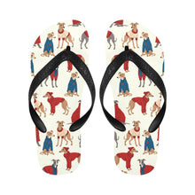 Load image into Gallery viewer, Greyhounds in Festive Winter Wear Unisex Slippers-9