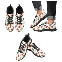Load image into Gallery viewer, Greyhounds in Festive Winter Wear Women's Breathable Sneakers-Ivory White-US13-1