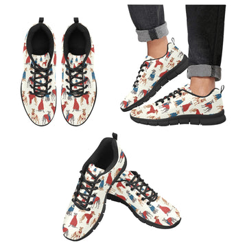 Greyhounds In Festive Winter Wear Womens Breathable Sneakers Ivory White Us13 360x