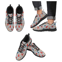 Load image into Gallery viewer, Greyhounds in Festive Winter Wear Women's Breathable Sneakers-Parisian Gray-US13-8