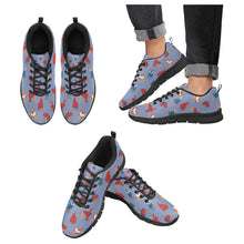 Load image into Gallery viewer, Greyhounds in Festive Winter Wear Women's Breathable Sneakers-Slate Blue-US13-5