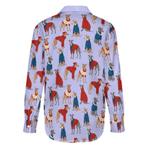 Load image into Gallery viewer, Greyhounds in Festive Winter Wear Women's Shirt-Apparel-Apparel,Dog Mom Gifts,Greyhound,Shirt-25