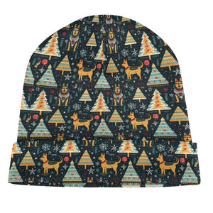 Groove Guardian German Shepherds Warm Christmas Beanie-Accessories-Accessories, Christmas, Dog Mom Gifts, German Shepherd, Hats-ONE SIZE-5