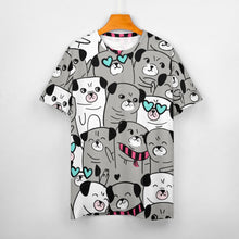 Load image into Gallery viewer, Grumble of Pugs All Over Print Women&#39;s Cotton T-Shirt-Apparel-Apparel, Pug, Shirt, T Shirt-6