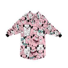 Load image into Gallery viewer, Grumble of Pugs Blanket Hoodie for Women - 4 Colors-Apparel-Apparel, Blankets, Pug-11