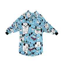 Load image into Gallery viewer, Grumble of Pugs Blanket Hoodie for Women-Apparel-Apparel, Blankets-4