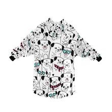 Load image into Gallery viewer, Grumble of Pugs Blanket Hoodie for Women-Apparel-Apparel, Blankets-12