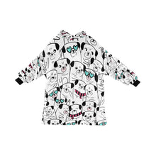 Load image into Gallery viewer, Grumble of Pugs Blanket Hoodie for Women-Apparel-Apparel, Blankets-White-ONE SIZE-10