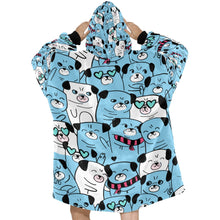 Load image into Gallery viewer, Grumble of Pugs Blanket Hoodie for Women-Apparel-Apparel, Blankets-5