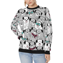 Load image into Gallery viewer, Grumble of Pugs Love Women&#39;s Sweatshirt-Apparel-Apparel, Pug, Sweatshirt-Silver-XS-14