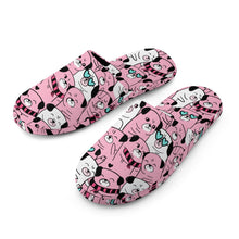 Load image into Gallery viewer, Grumble of Pugs Women&#39;s Cotton Mop Slippers-Footwear-Accessories, Dog Mom Gifts, Pug, Pug - Black, Slippers-11