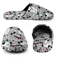 Load image into Gallery viewer, Grumble of Pugs Women&#39;s Cotton Mop Slippers-Footwear-Accessories, Dog Mom Gifts, Pug, Pug - Black, Slippers-19