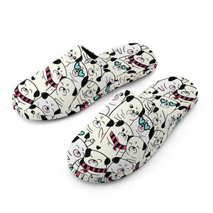 Grumble of Pugs Women's Cotton Mop Slippers-Footwear-Accessories, Dog Mom Gifts, Pug, Pug - Black, Slippers-5