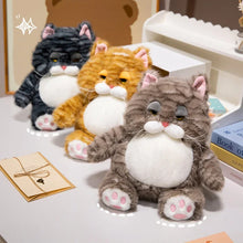 Load image into Gallery viewer, Grumpy Fat Brown Tabby Cat Soft Plush Toy - Cuddly Pot-Belly Muffin-3