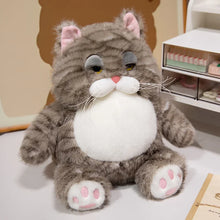 Load image into Gallery viewer, Grumpy Fat Brown Tabby Cat Soft Plush Toy - Cuddly Pot-Belly Muffin-9