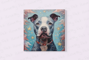 Guardian of Dreams Pit Bull Framed Wall Art Poster-Art-Dog Art, Home Decor, Pit Bull, Poster-4