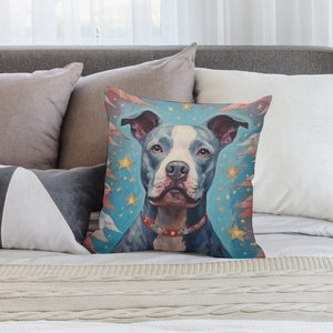 Guardian of Dreams Pit Bull Plush Pillow Case-Cushion Cover-Dog Dad Gifts, Dog Mom Gifts, Home Decor, Pillows, Pit Bull-2