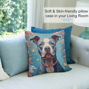 Guardian of Dreams Pit Bull Plush Pillow Case-Cushion Cover-Dog Dad Gifts, Dog Mom Gifts, Home Decor, Pillows, Pit Bull-7