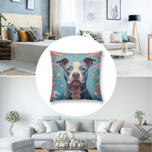 Load image into Gallery viewer, Guardian of Dreams Pit Bull Plush Pillow Case-Cushion Cover-Dog Dad Gifts, Dog Mom Gifts, Home Decor, Pillows, Pit Bull-8