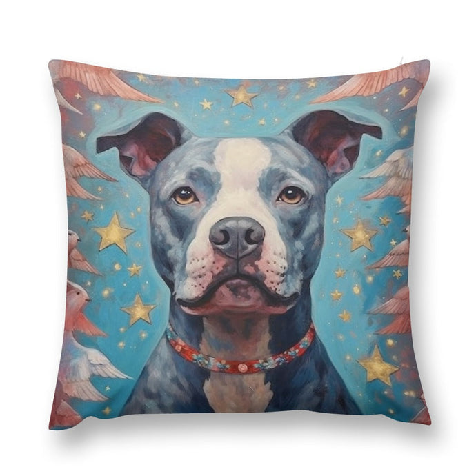 Guardian of Dreams Pit Bull Plush Pillow Case-Cushion Cover-Dog Dad Gifts, Dog Mom Gifts, Home Decor, Pillows, Pit Bull-12 