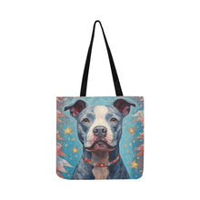 Load image into Gallery viewer, Guardian of Dreams Pit Bull Special Lightweight Shopping Tote Bag-Accessories-Accessories, Bags, Dog Dad Gifts, Dog Mom Gifts, Pit Bull-White-ONESIZE-2