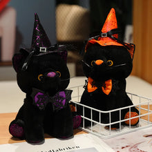 Load image into Gallery viewer, Halloween Black Cat Plush - Spooky Witch Hat Kitty-6