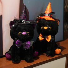 Load image into Gallery viewer, Halloween Black Cat Plush - Spooky Witch Hat Kitty-9
