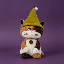Load image into Gallery viewer, Halloween Cat Plush - Grumpy Elf Hat Calico Cat-Stuffed Animals-Cats,Stuffed Animal-12" (30 cm)-6