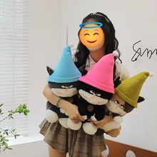 Load image into Gallery viewer, Halloween Cat Plush - Grumpy Elf Hat Calico Cat-Stuffed Animals-Cats,Stuffed Animal-3