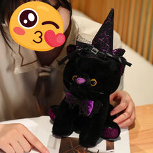 Load image into Gallery viewer, Halloween Orange Cat Plush - Spooky Witch Hat Kitty-Stuffed Animals-Cats,Orange Cat,Stuffed Animal-12