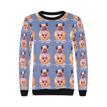 Load image into Gallery viewer, Halloween Pug Love Women&#39;s Sweatshirt-Apparel-Apparel, Pug, Sweatshirt-10