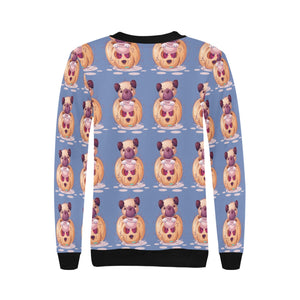 Halloween Pug Love Women's Sweatshirt-Apparel-Apparel, Pug, Sweatshirt-12