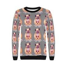 Load image into Gallery viewer, Halloween Pug Love Women&#39;s Sweatshirt-Apparel-Apparel, Pug, Sweatshirt-3
