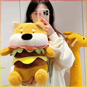 Hamburger Shiba Inu Stuffed Animal Plush Toys-2