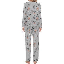 Load image into Gallery viewer, Hand Drawn Boston Terriers Women&#39;s Soft Pajama Set - 4 Colors-Pajamas-Apparel, Boston Terrier, Pajamas-26