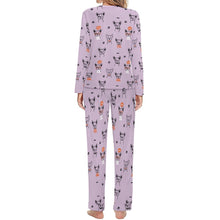 Load image into Gallery viewer, Hand Drawn Boston Terriers Women&#39;s Soft Pajama Set - 4 Colors-Pajamas-Apparel, Boston Terrier, Pajamas-6