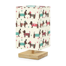 Load image into Gallery viewer, Hand Drawn Chocolate Dachshunds in Love Desktop Table Lamp-Desk Lamps-Christmas,Dachshund,Dog Dad Gifts,Dog Mom Gifts,Home Decor,Lamp-US Plug-2