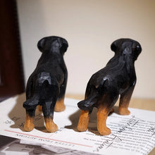 Load image into Gallery viewer, Handmade Rottweiler Wood Carving Figurine-9