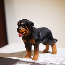 Load image into Gallery viewer, Handmade Rottweiler Wood Carving Figurine-height 7cm-1