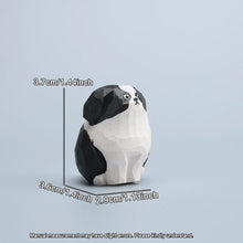 Load image into Gallery viewer, Handmade Wood Carved Border Collie Tiny Figurine-2