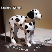 Load image into Gallery viewer, Handmade Wood Carved Dalmatian Small Statue Figurine-6