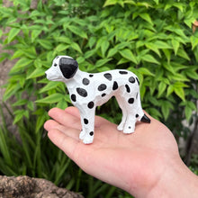 Load image into Gallery viewer, Handmade Wood Carved Dalmatian Small Statue Figurine-7