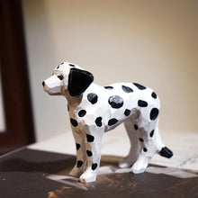 Load image into Gallery viewer, Handmade Wood Carved Dalmatian Small Statue Figurine-85X100X30mm-1