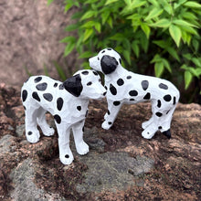 Load image into Gallery viewer, Handmade Wood Carved Dalmatian Small Statue Figurine-8