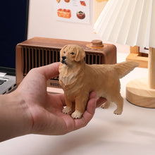 Load image into Gallery viewer, Handmade Wood Carved Golden Retriever Small Statue Figurine-4