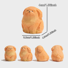 Load image into Gallery viewer, Handmade Wood Carved Golden Retriever Tiny Figurines-3