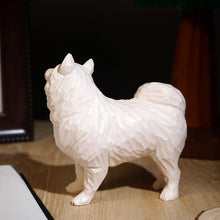 Load image into Gallery viewer, Handmade Wood Carved Samoyed Small Statue Figurine-5