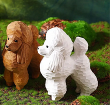 Load image into Gallery viewer, Handmade Wood Carved Standard Poodle Small Statue Figurines-2