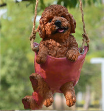 Load image into Gallery viewer, Hanging Doodles Love Garden Statues-Home Decor-Dogs, Doodle, Goldendoodle, Home Decor, Labradoodle, Statue, Toy Poodle-Doodle - Brown-5